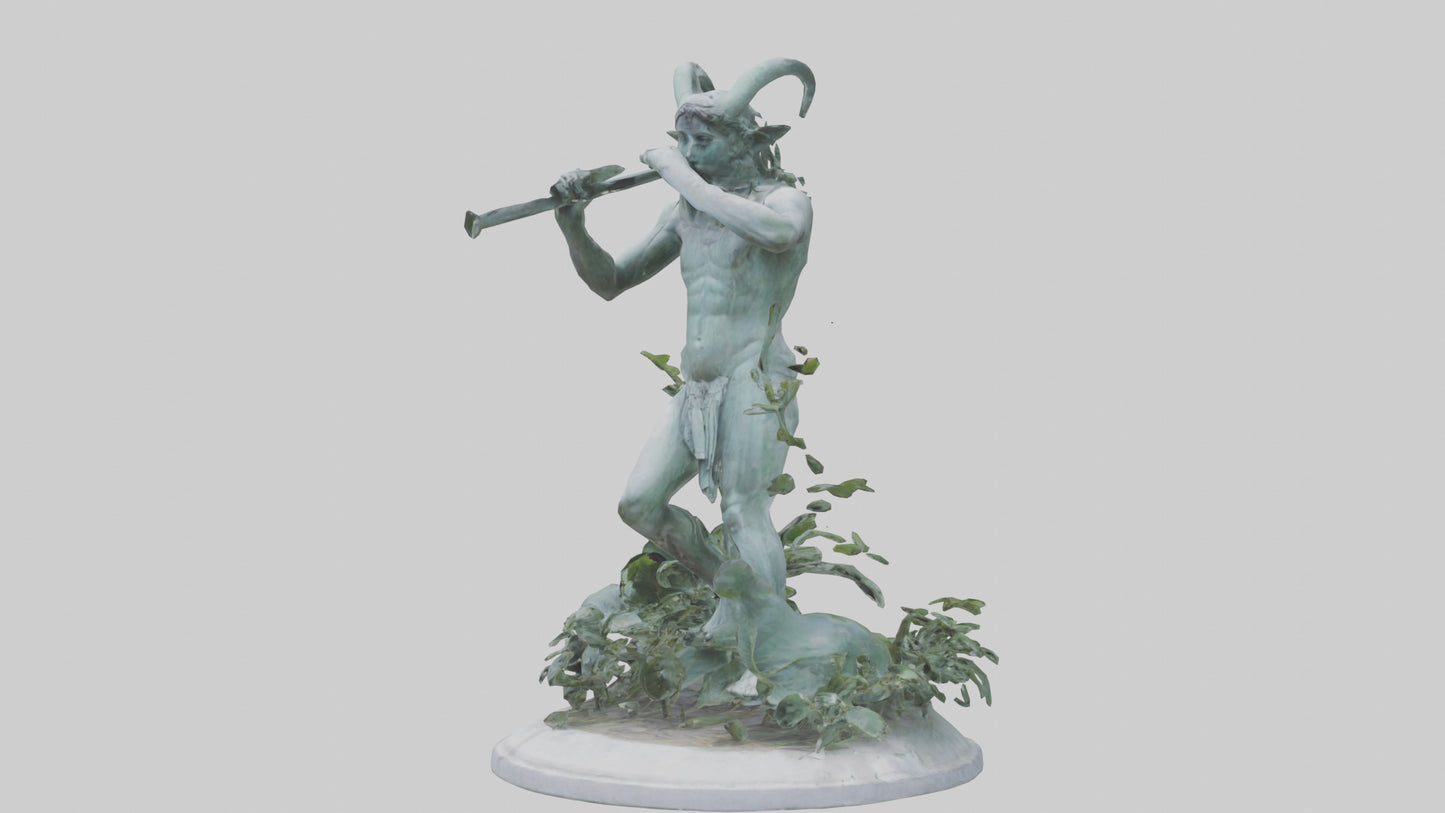 3D model Pan statue VR / AR / low-poly