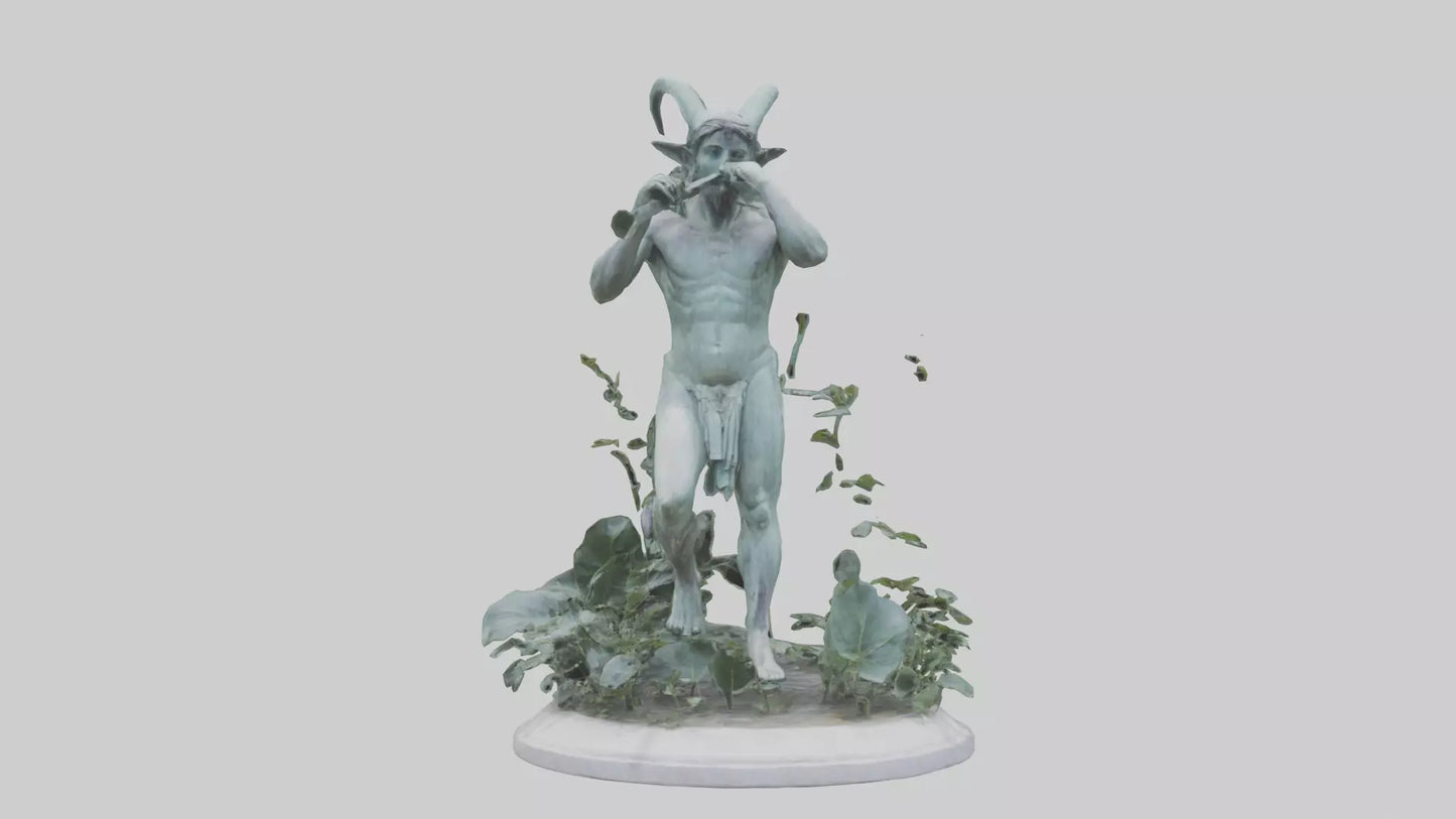 3D model Pan statue VR / AR / low-poly