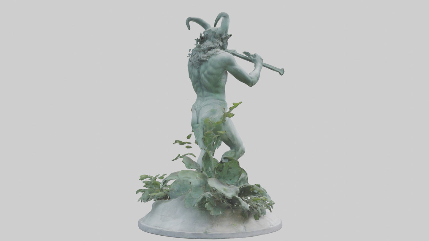 3D model Pan statue VR / AR / low-poly