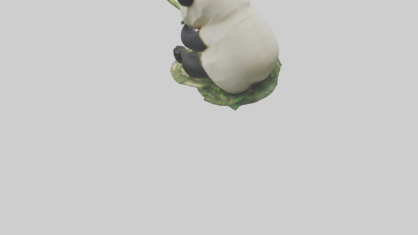 3D model Panda chewing bamboo model VR / AR / low-poly