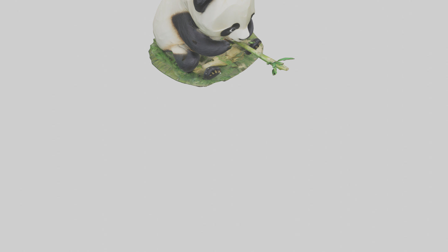3D model Panda chewing bamboo model VR / AR / low-poly