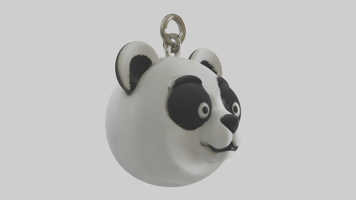 3D model Panda face keychain model VR / AR / low-poly