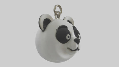 3D model Panda face keychain model VR / AR / low-poly