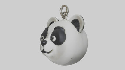 3D model Panda face keychain model VR / AR / low-poly
