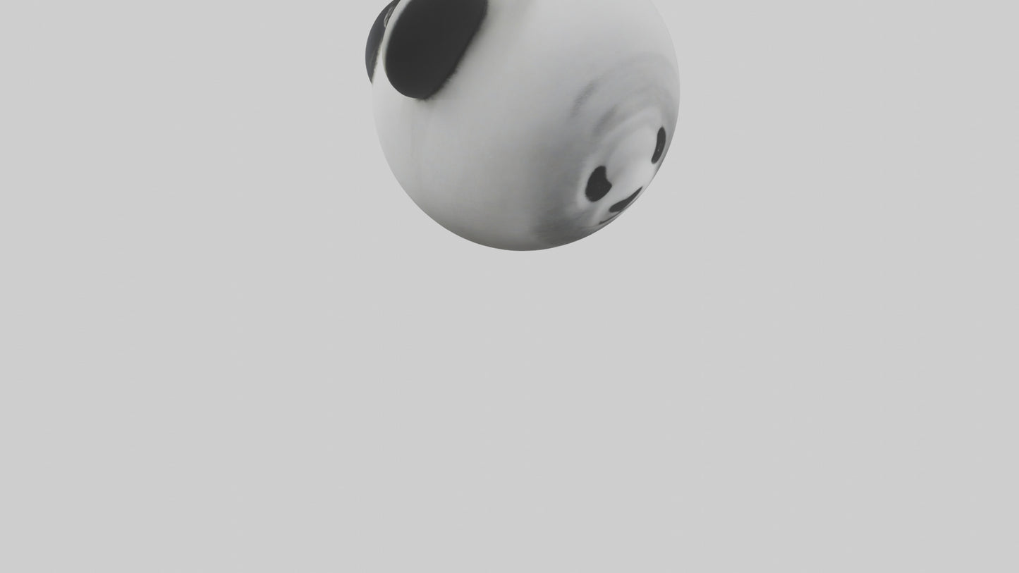 3D model Panda face keychain model VR / AR / low-poly