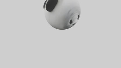3D model Panda face keychain model VR / AR / low-poly