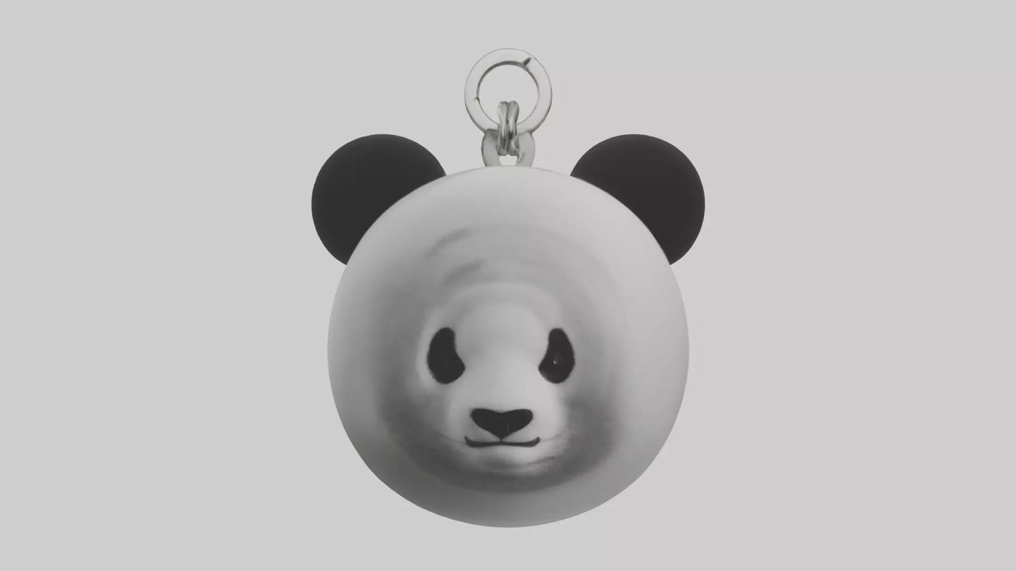 3D model Panda face keychain model VR / AR / low-poly