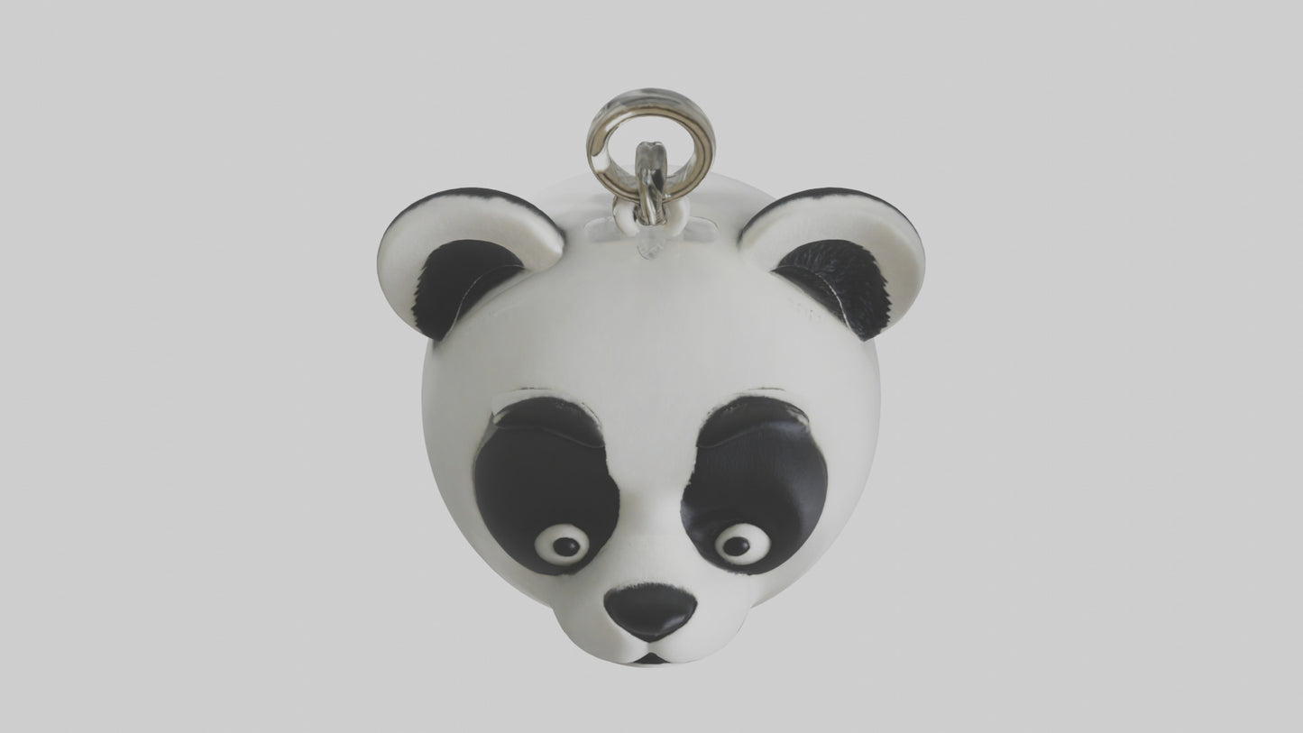 3D model Panda face keychain model VR / AR / low-poly
