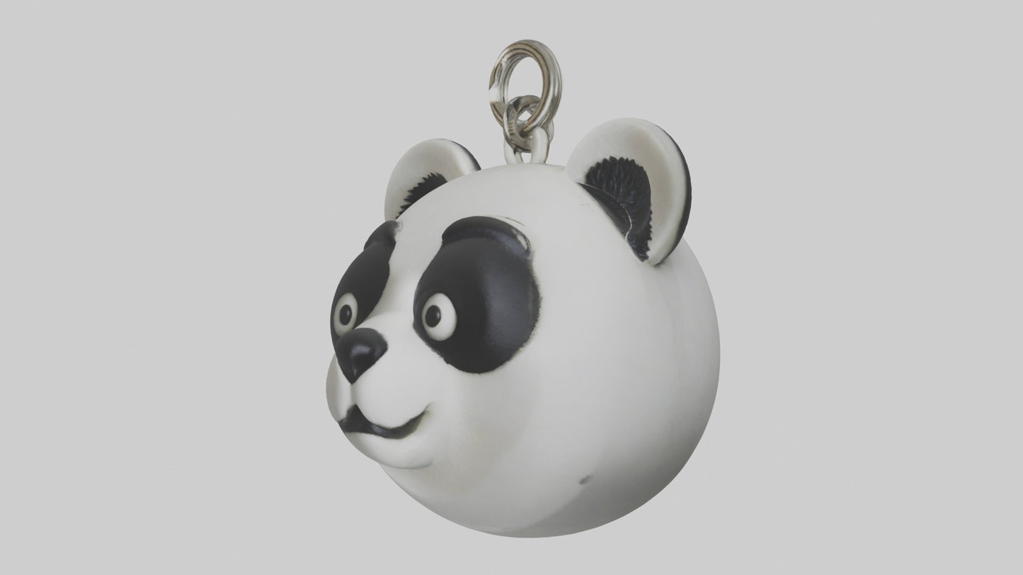 3D model Panda face keychain model VR / AR / low-poly