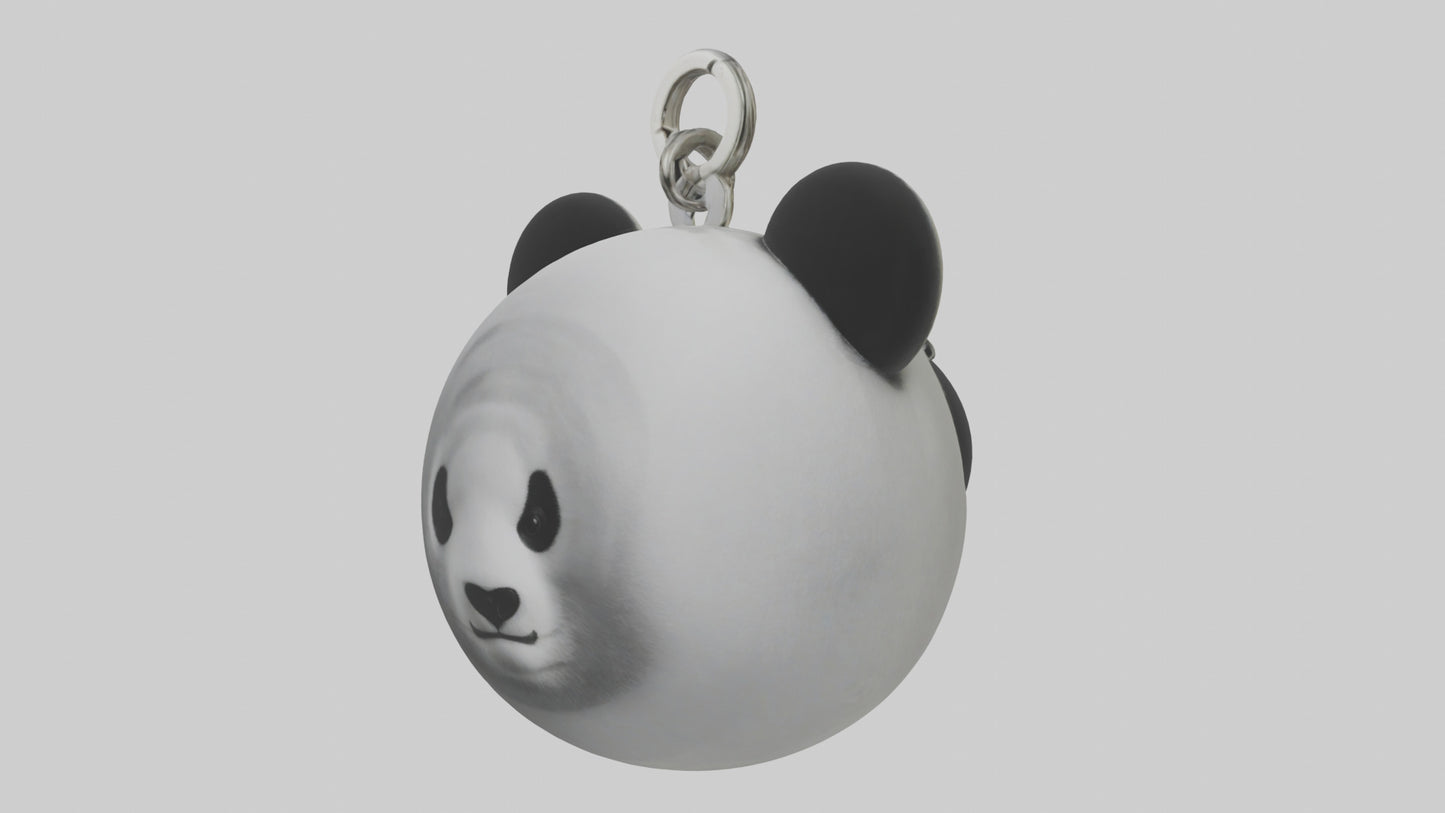 3D model Panda face keychain model VR / AR / low-poly