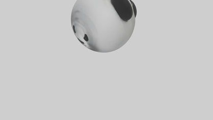 3D model Panda face keychain model VR / AR / low-poly