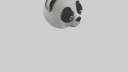 3D model Panda face keychain model VR / AR / low-poly