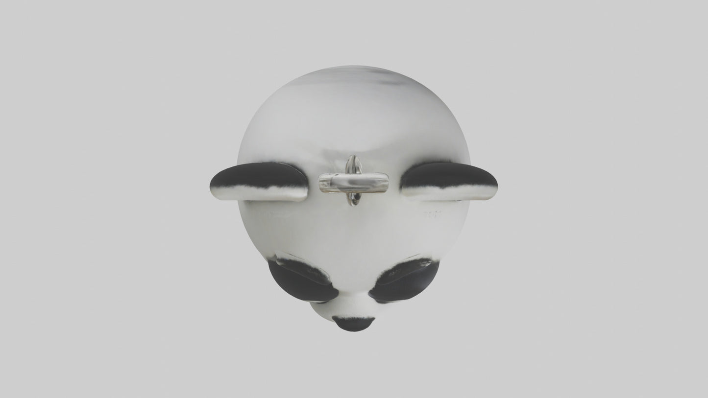 3D model Panda face keychain model VR / AR / low-poly