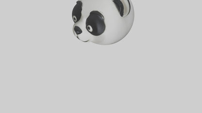 3D model Panda face keychain model VR / AR / low-poly