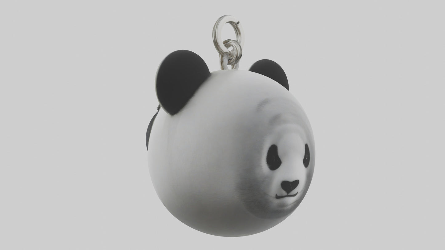 3D model Panda face keychain model VR / AR / low-poly