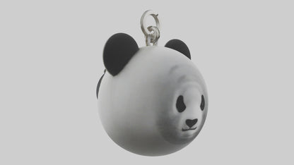 3D model Panda face keychain model VR / AR / low-poly