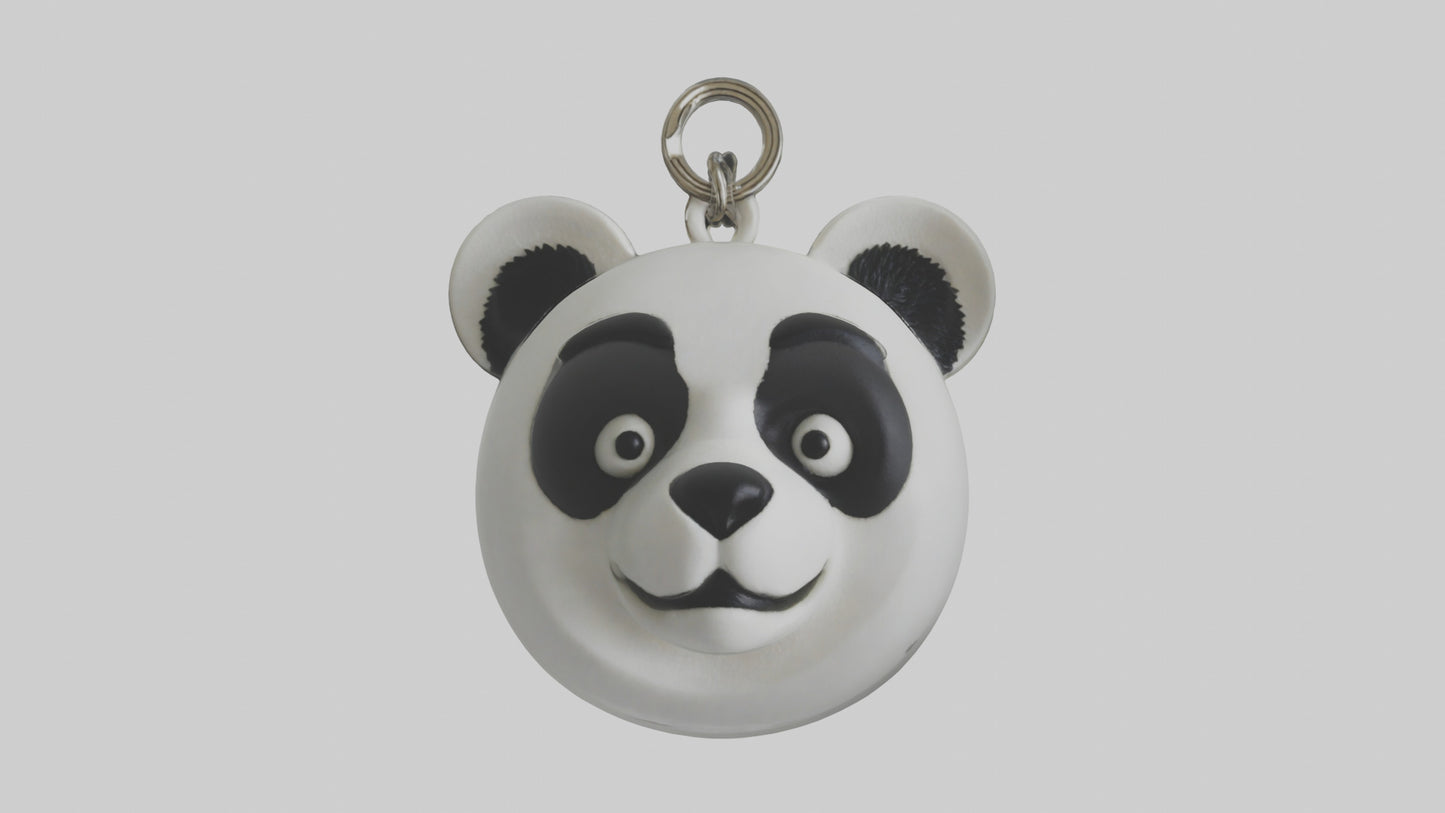 3D model Panda face keychain model VR / AR / low-poly