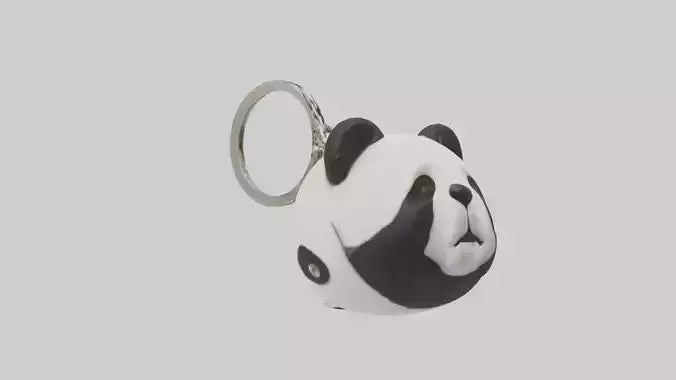 Panda keychain model VR / AR / low-poly