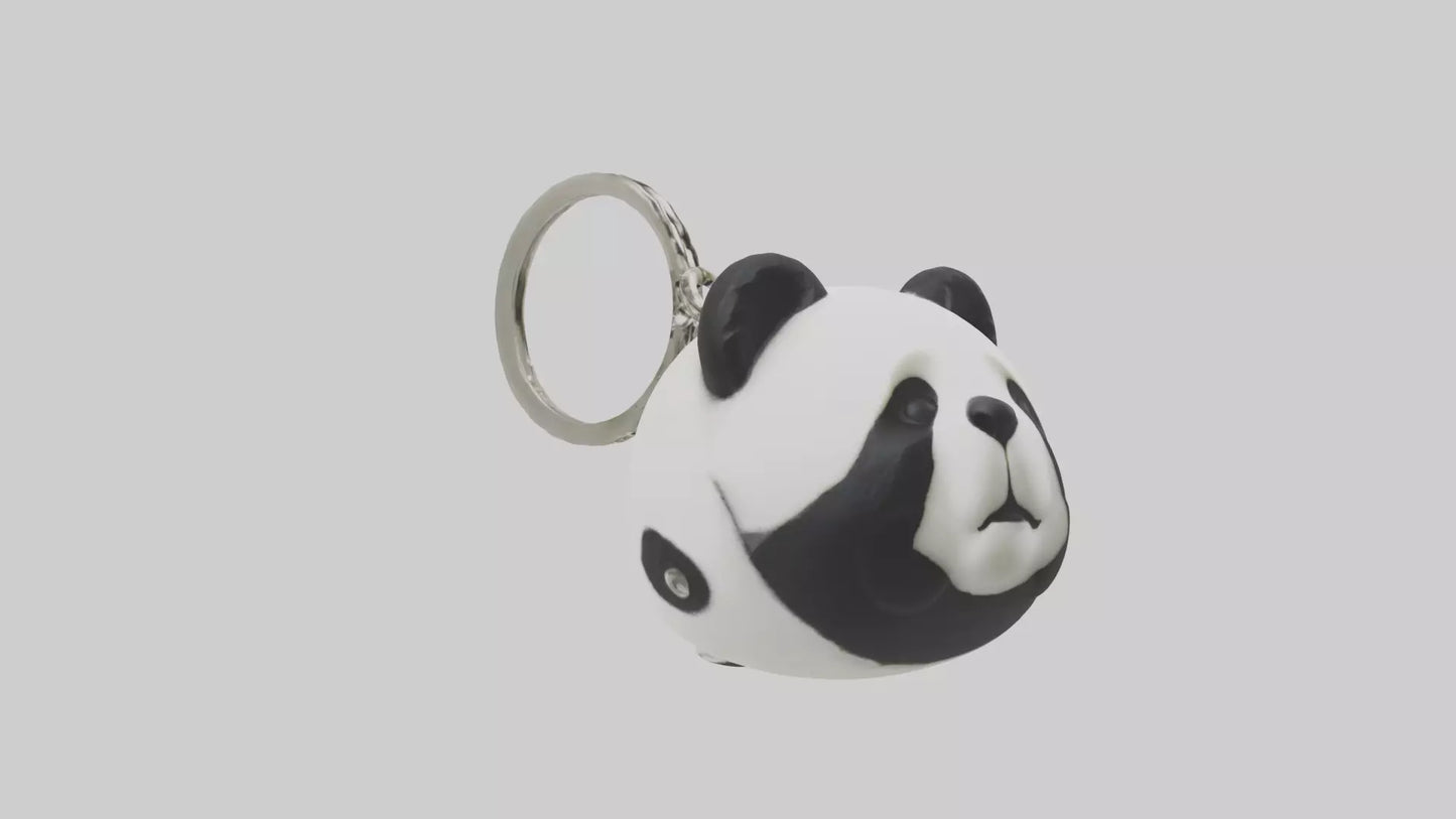 Panda keychain model VR / AR / low-poly