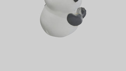 3D model Panda statue model VR / AR / low-poly