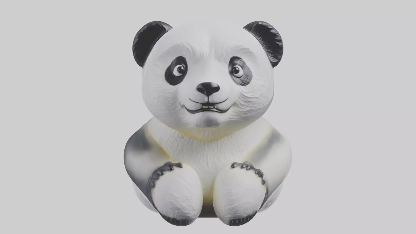 3D model Panda statue model VR / AR / low-poly