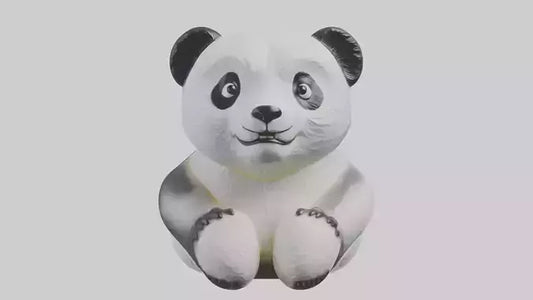 3D model Panda statue model VR / AR / low-poly