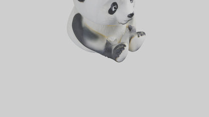 3D model Panda statue model VR / AR / low-poly