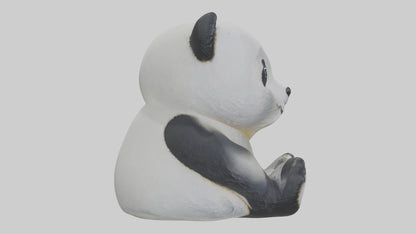 3D model Panda statue model VR / AR / low-poly