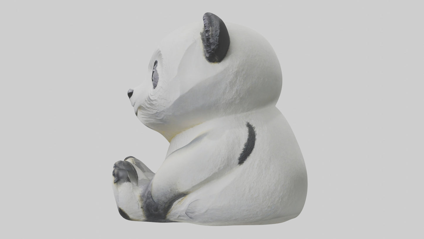 3D model Panda statue model VR / AR / low-poly
