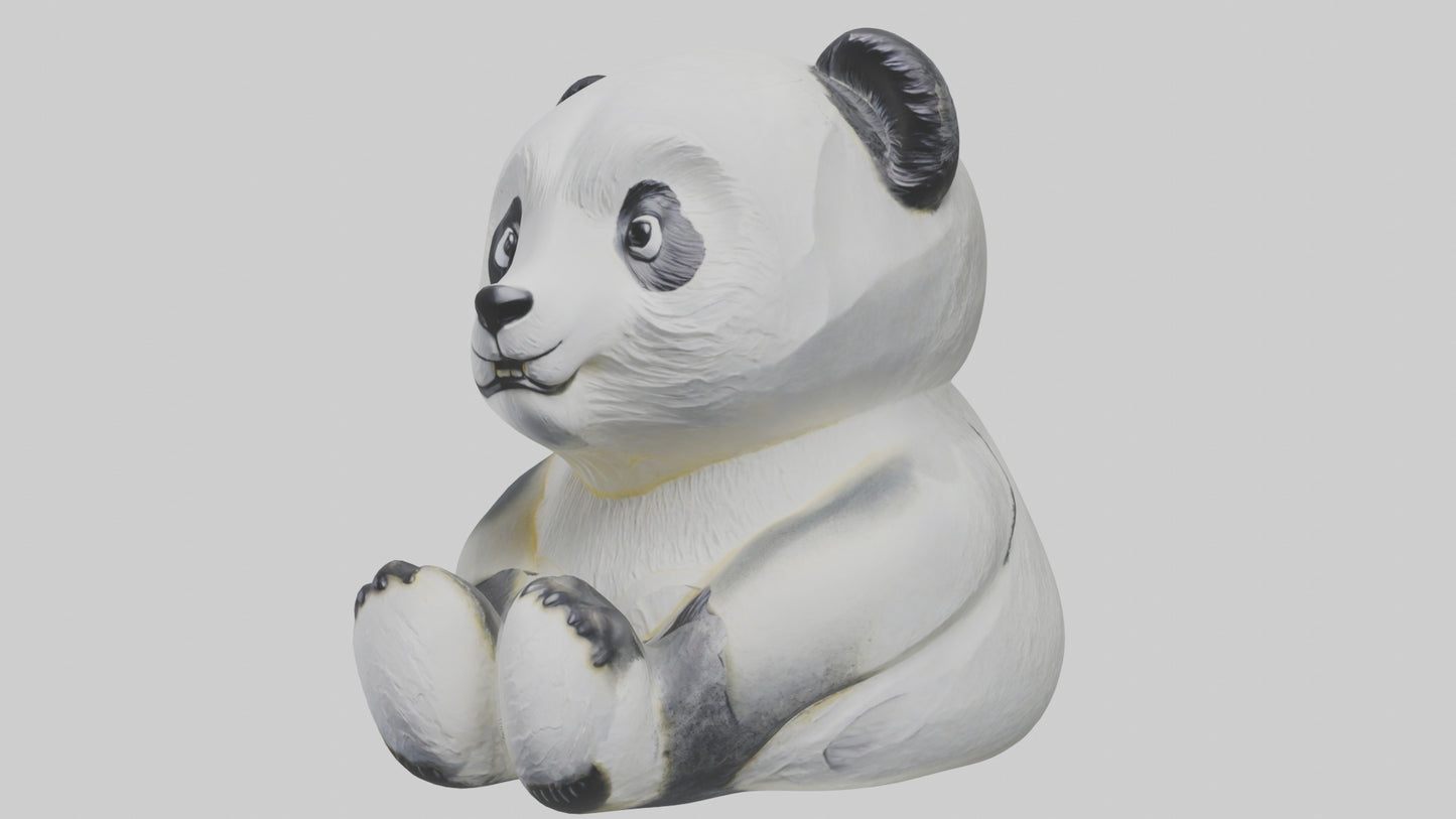 3D model Panda statue model VR / AR / low-poly