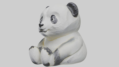 3D model Panda statue model VR / AR / low-poly