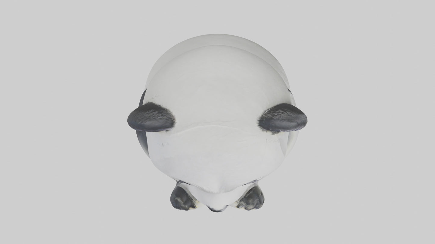 3D model Panda statue model VR / AR / low-poly