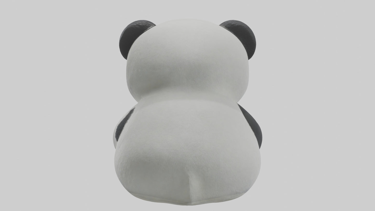 3D model Panda statue model VR / AR / low-poly