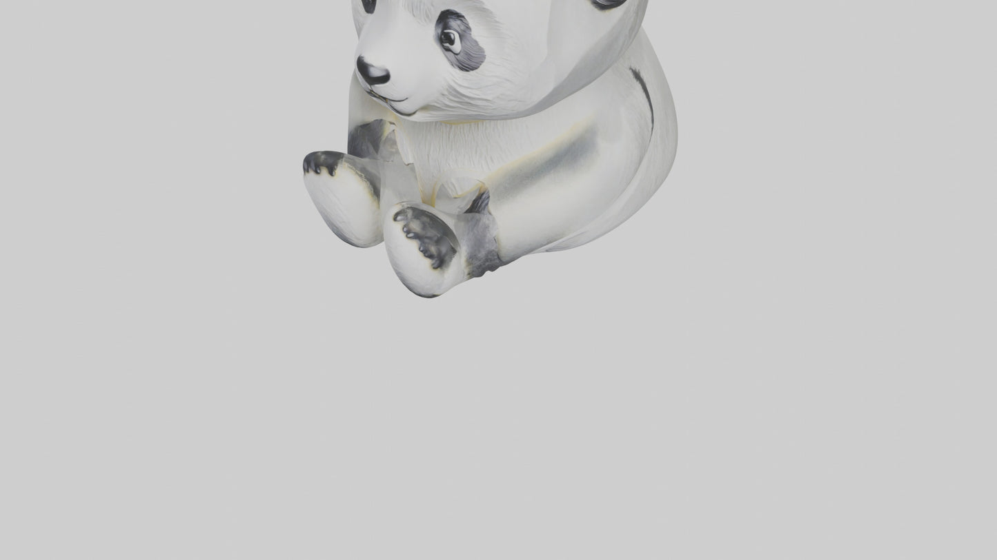 3D model Panda statue model VR / AR / low-poly