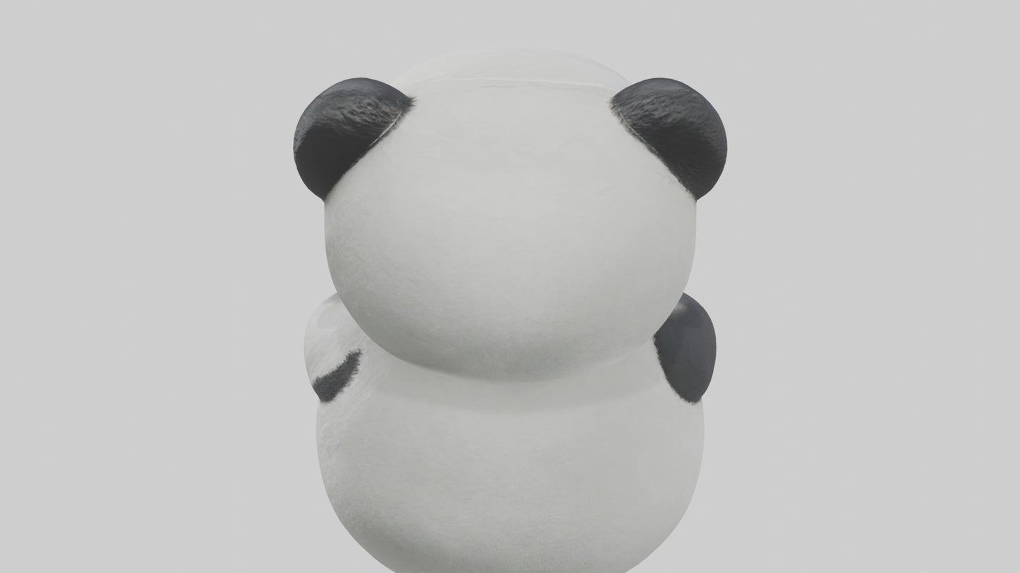 3D model Panda statue model VR / AR / low-poly