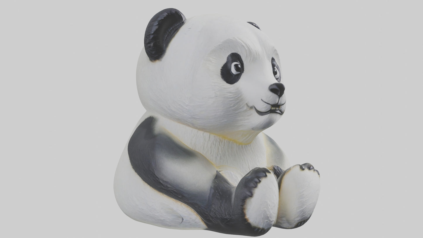 3D model Panda statue model VR / AR / low-poly