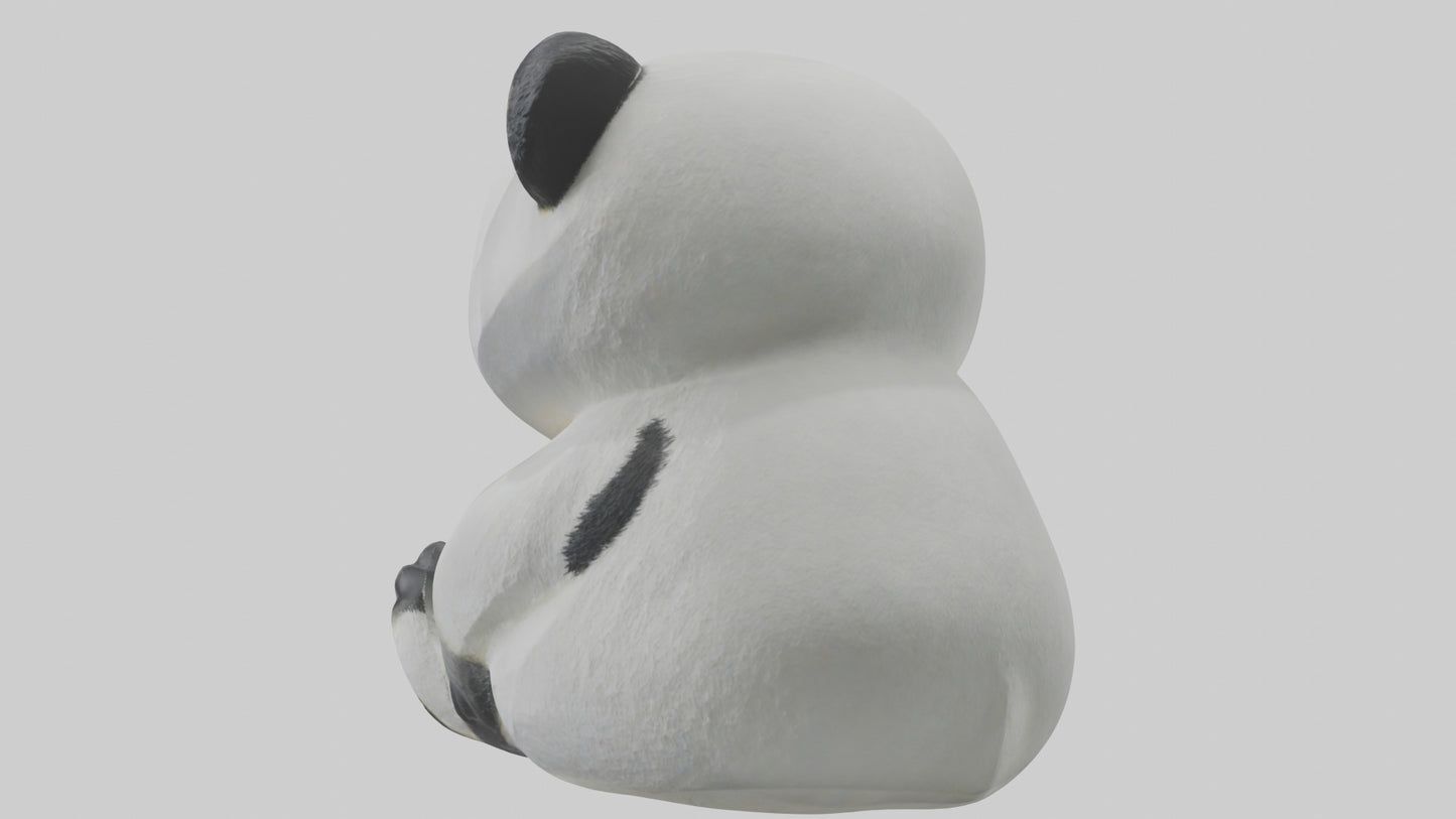 3D model Panda statue model VR / AR / low-poly