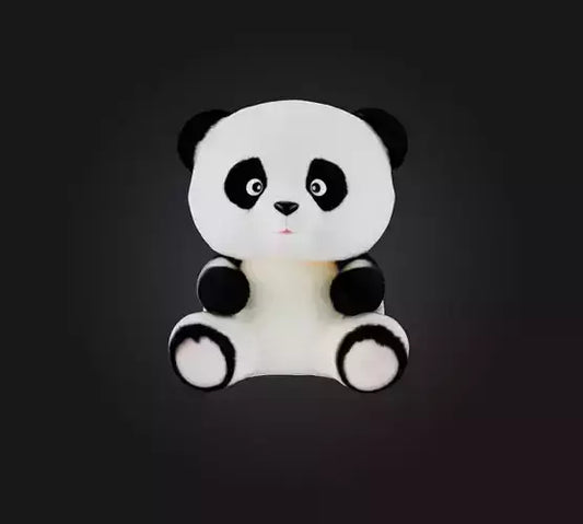 3D model panda toy 2 VR / AR / low-poly