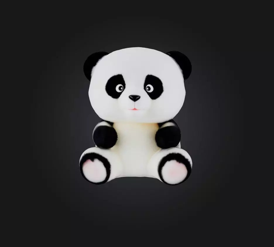 3D model panda toy 2 VR / AR / low-poly