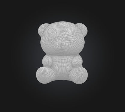 3D model panda toy 2 VR / AR / low-poly