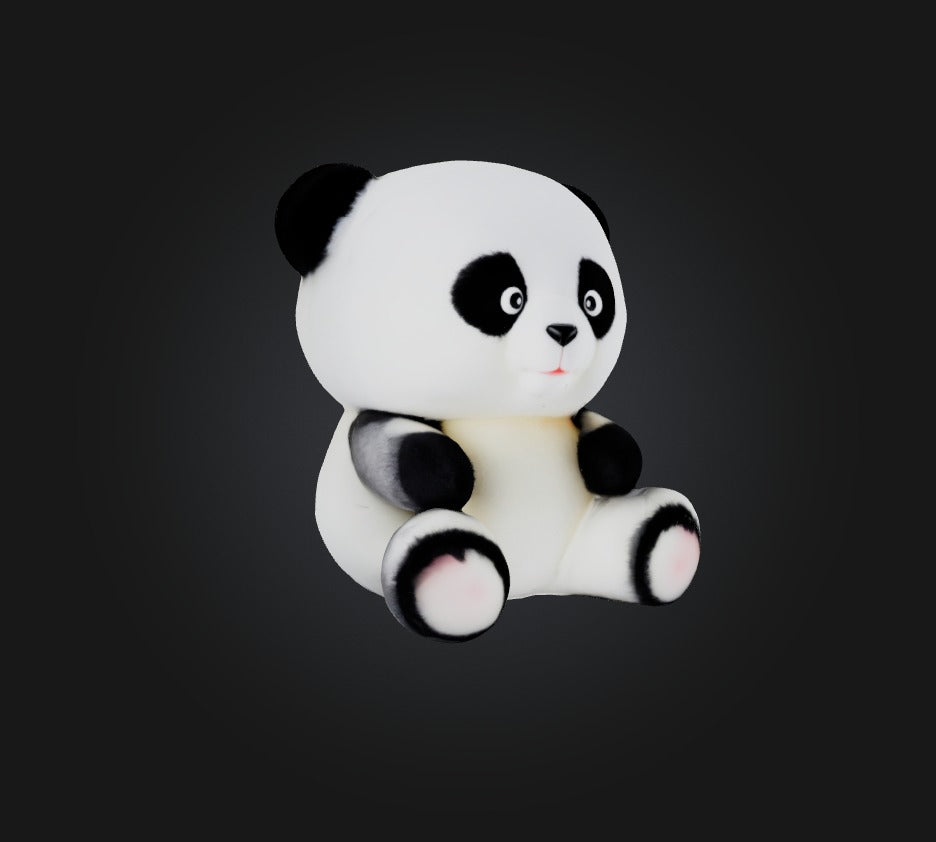 3D model panda toy 2 VR / AR / low-poly