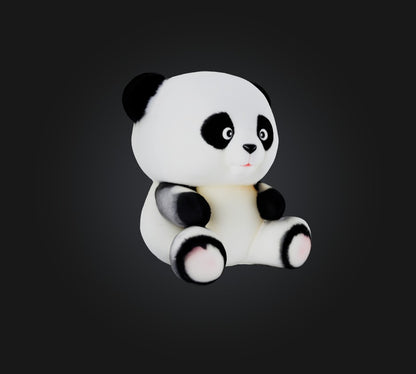 3D model panda toy 2 VR / AR / low-poly