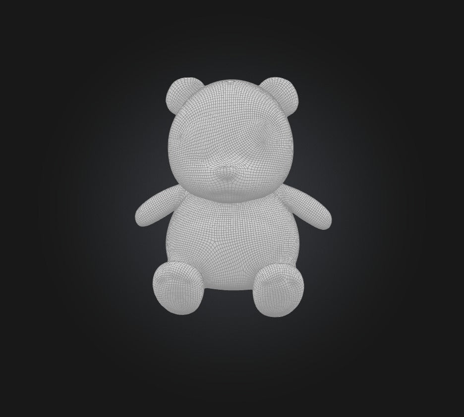 3D model panda toy VR / AR / low-poly