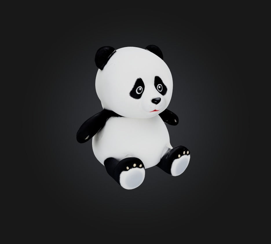 3D model panda toy VR / AR / low-poly