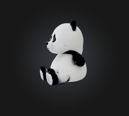 3D model panda toy VR / AR / low-poly