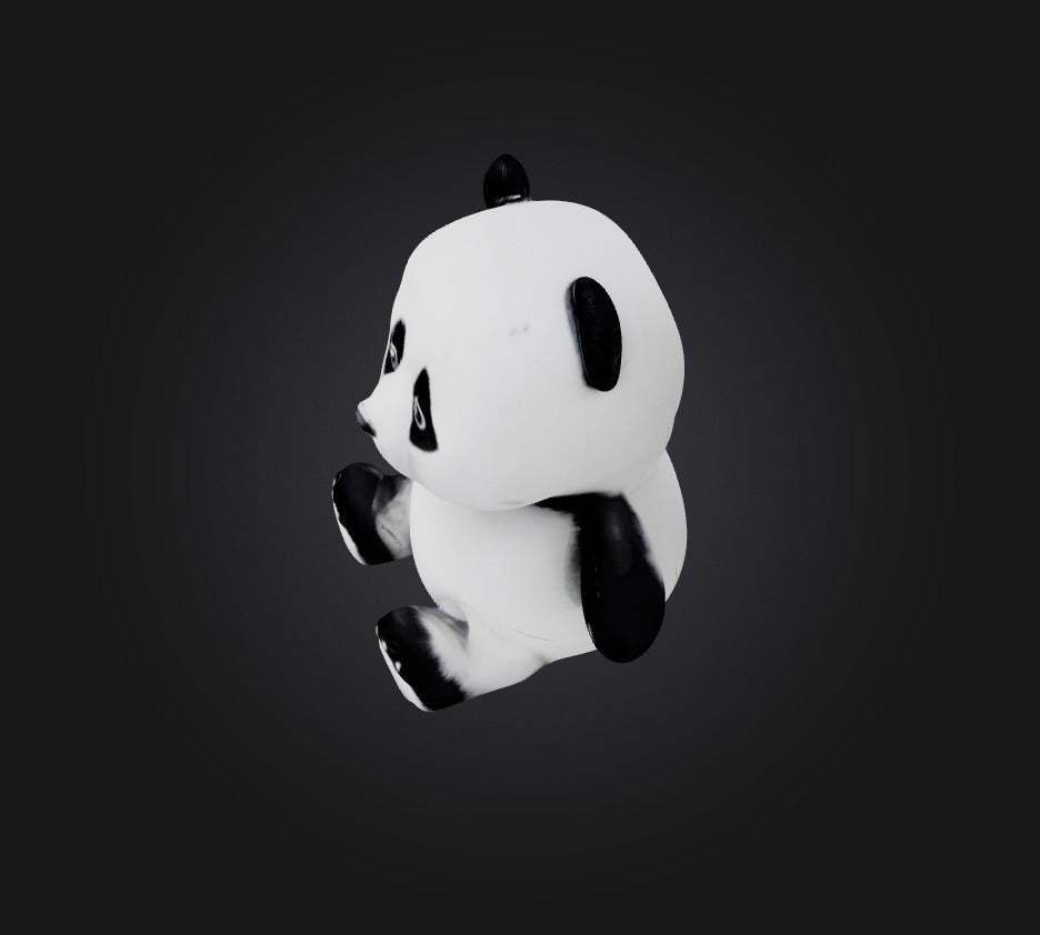 3D model panda toy VR / AR / low-poly