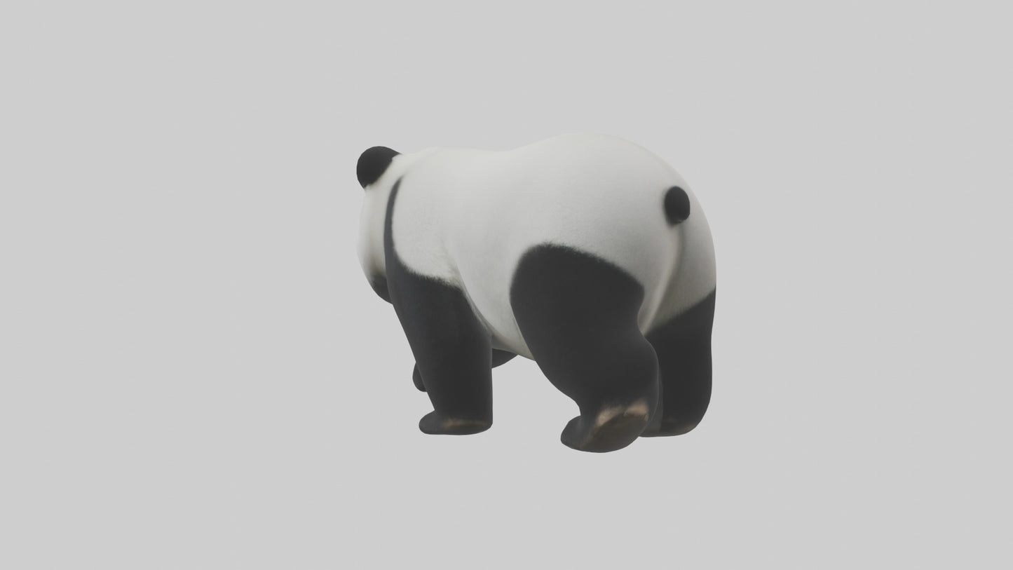 3D model Panda walking model VR / AR / low-poly
