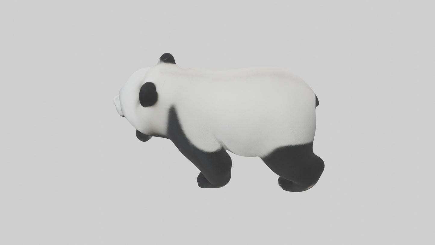 3D model Panda walking model VR / AR / low-poly