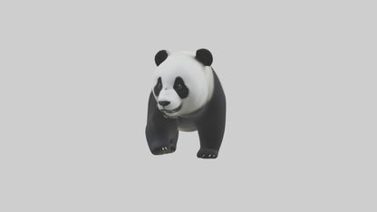 3D model Panda walking model VR / AR / low-poly