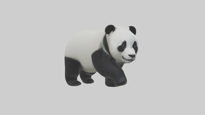 3D model Panda walking model VR / AR / low-poly